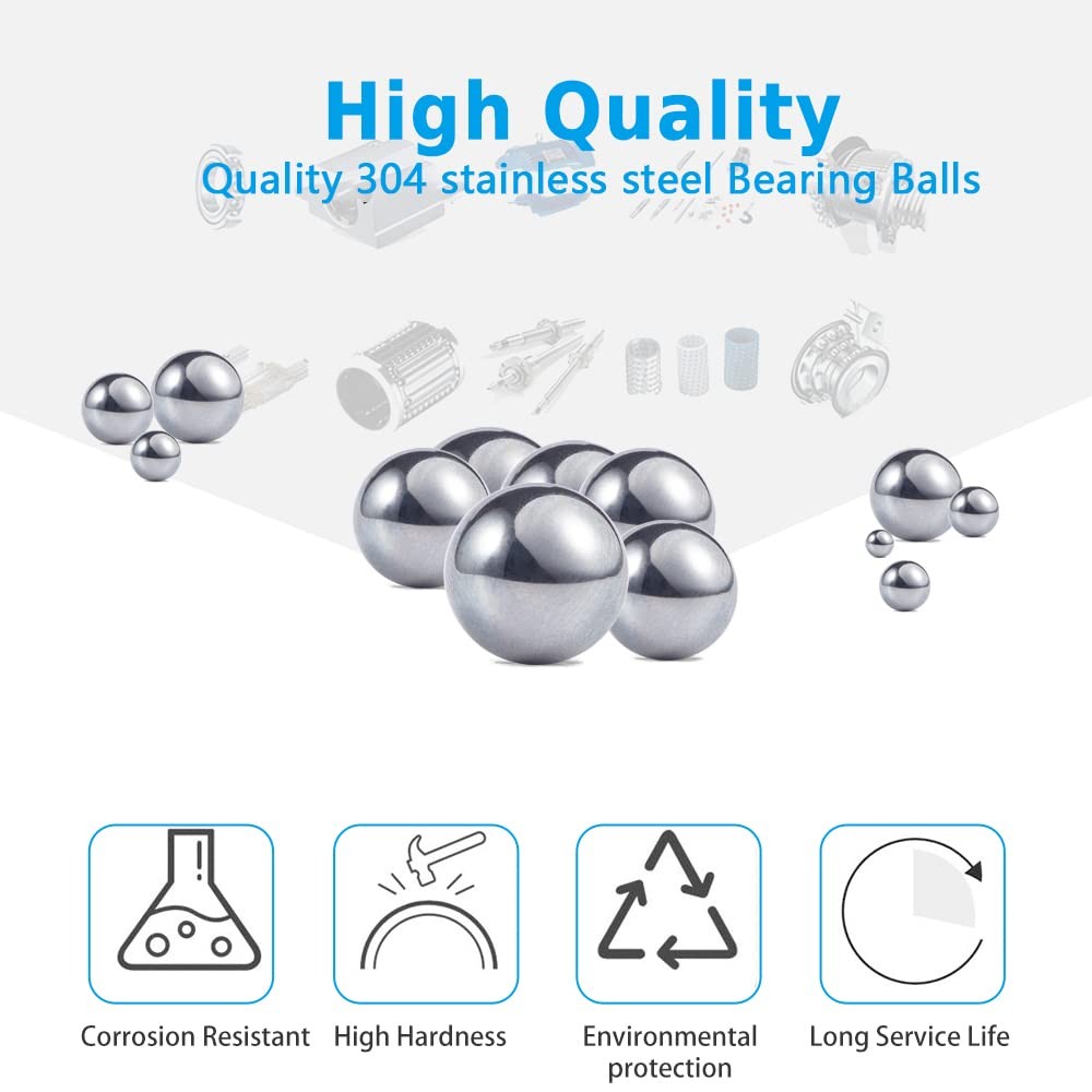 Breezliy 200 pcs Paint Mixing Balls Stainless Steel Agitator 0.22 in