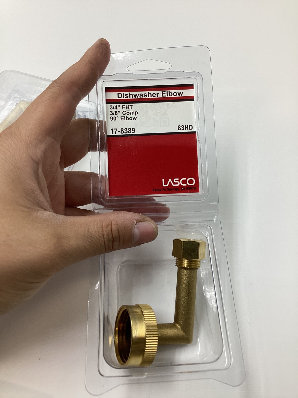 QTY 2 LASCO 17-8389 3/4-Inch Female Garden Hose Thread Swivel by 3/8-Inch Comp