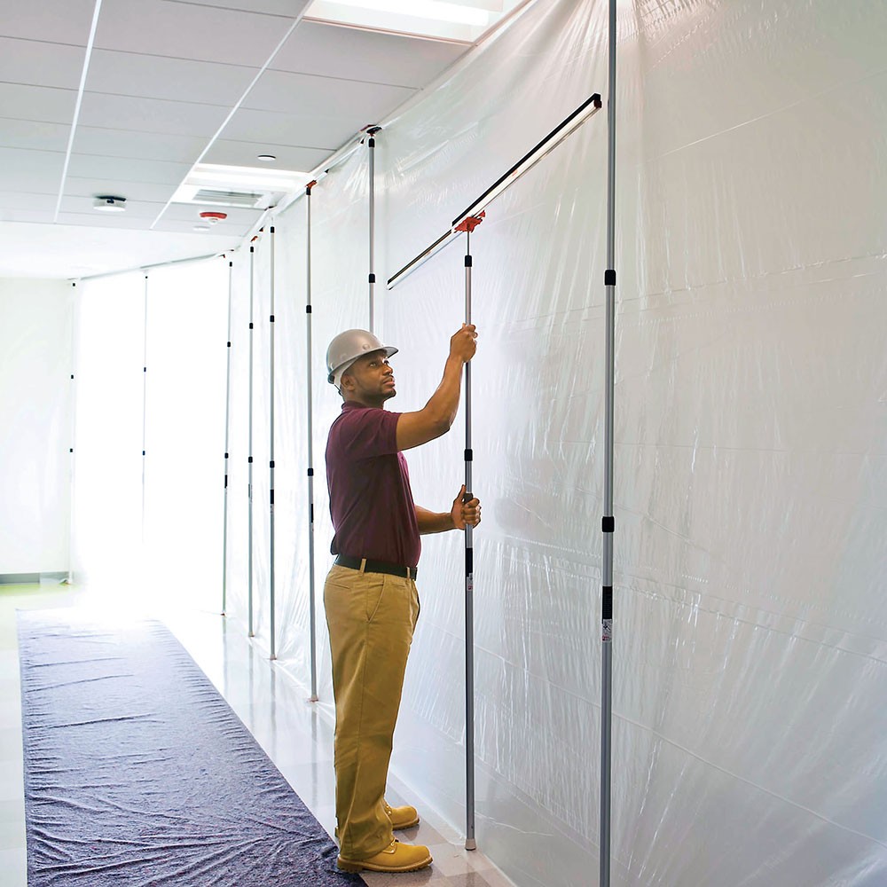 ZipWall SPN FoamRail Span Adjustable Tapeless Seal 4ft3in-8ft Dust Barrier