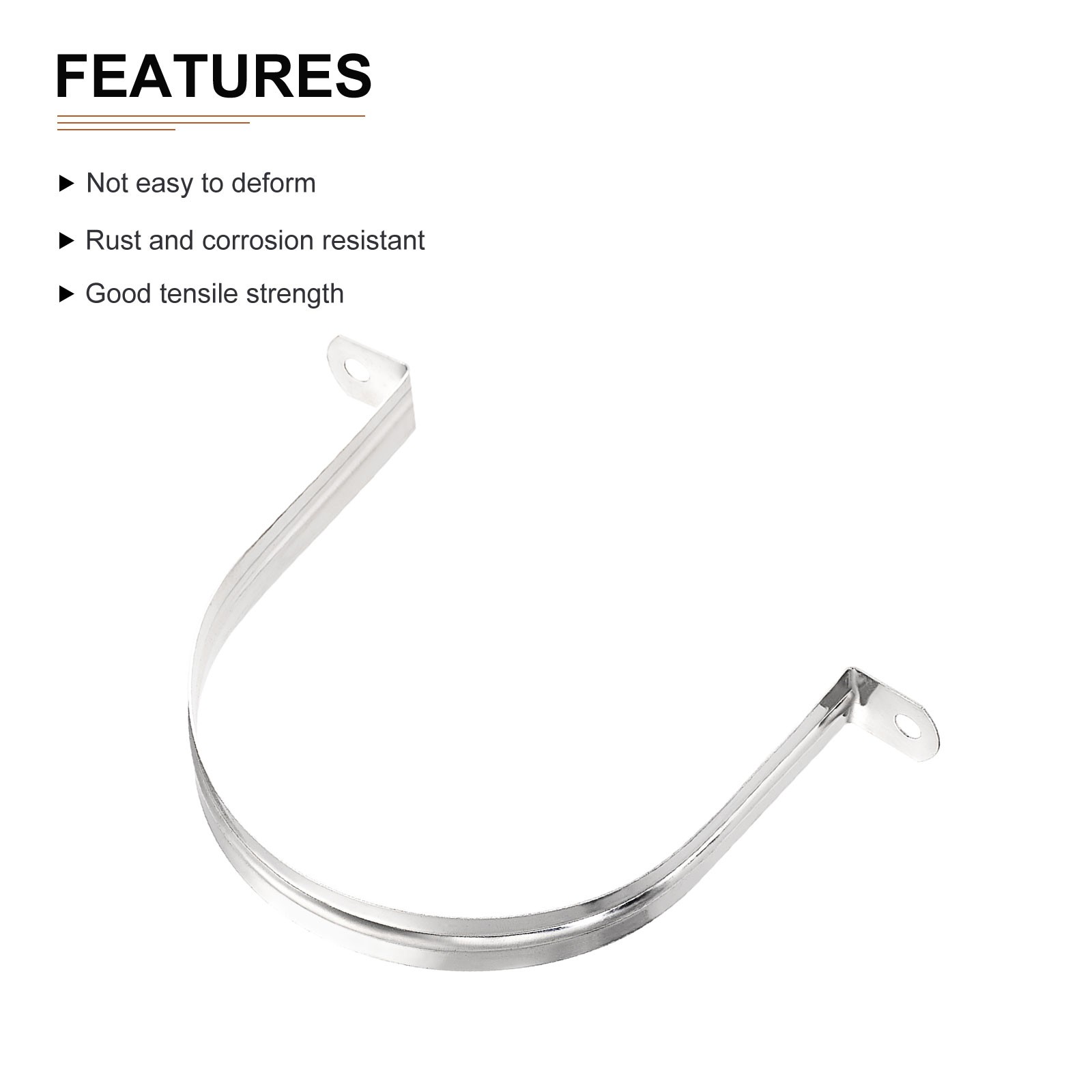 18mm Two Hole Strap – 4Pack – for 110mm Dia Pipe – 201 Stainless Steel Clamp