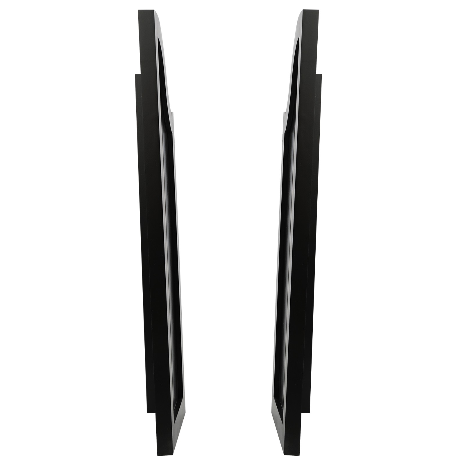 2 Doors Black Swing Solid Wood Door 180?? Partition Door w/ 4 Hinges for Shop US