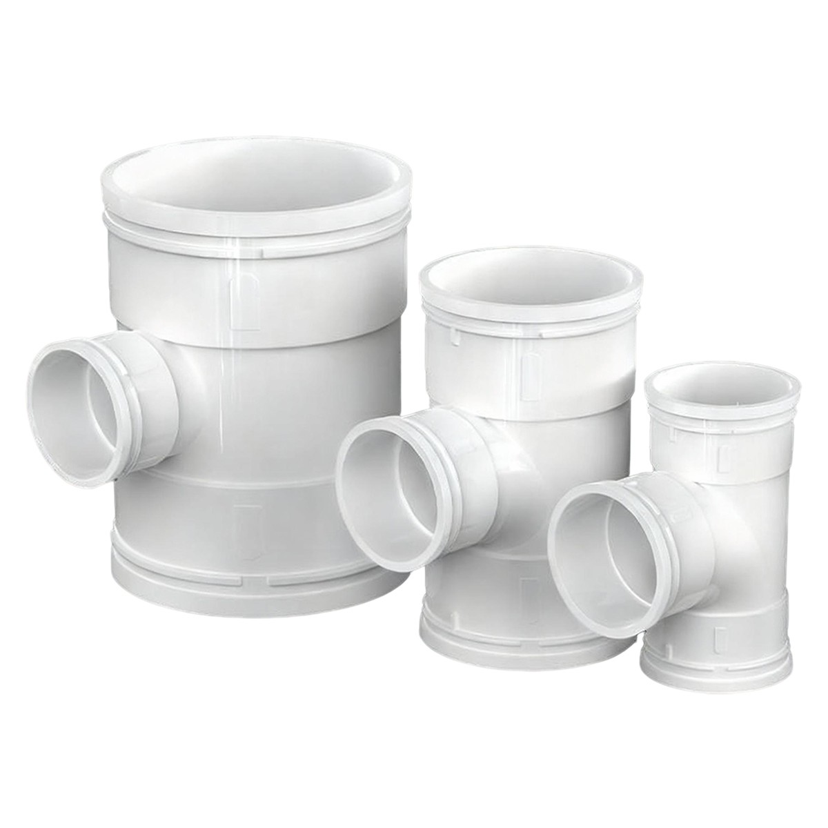 3-Way PVC Drainage Pipe Tee Adhesive Connector Adapter Reducer Drain Fittings