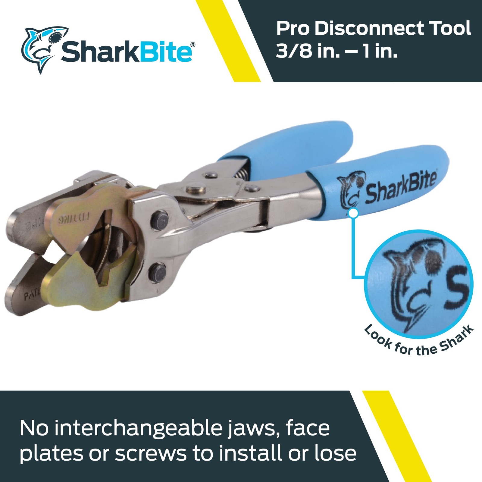 3/8 Inch to 1 Pro Push Connect Disconnect Tool, PEX Silver