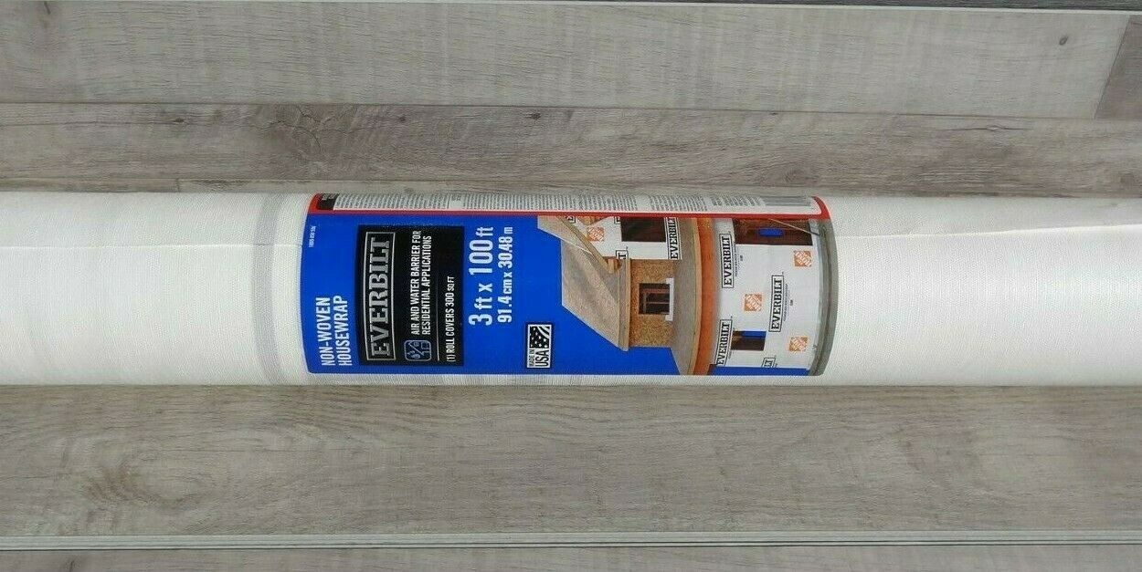 Everbilt Non-Woven Housewrap 3 ft x 100 ft (Covers 300 sq ft) Air Water Barrier