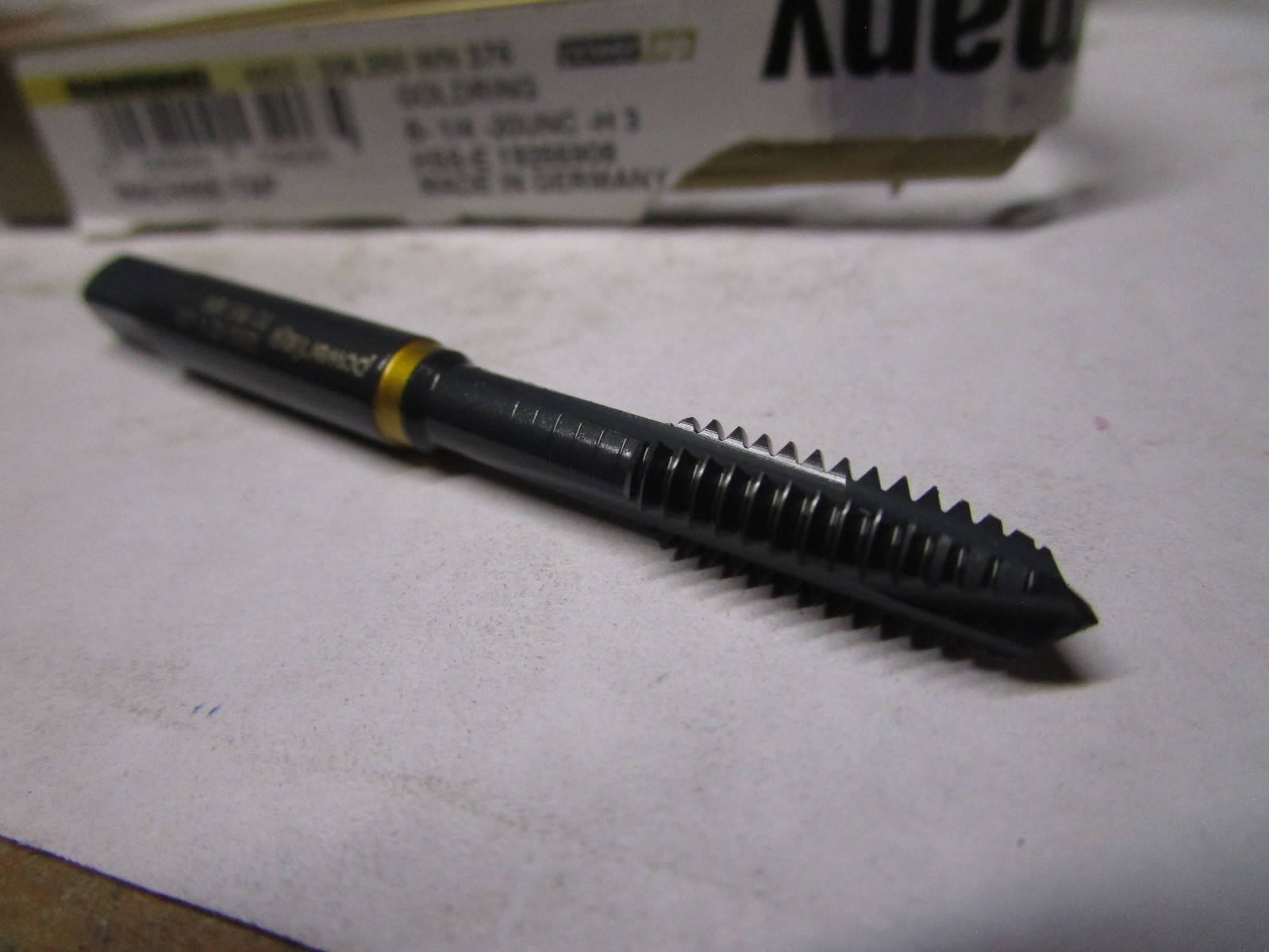 1/4-20 H3 Spiral Point Plug CNC Cut Tap 3 Flutes HSS-E Steam Oxide