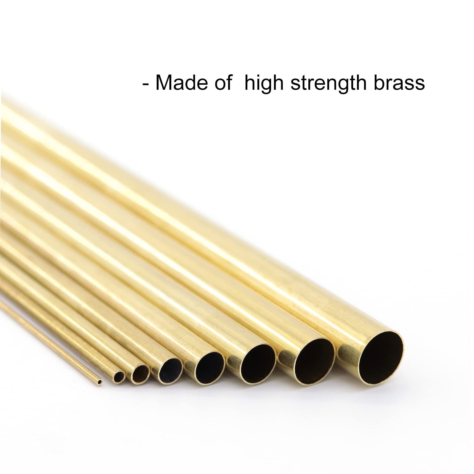 VictorsHome Brass Round Tube, 1mm OD 0.2mm Wall Thickness 300mm 1mm, Gold