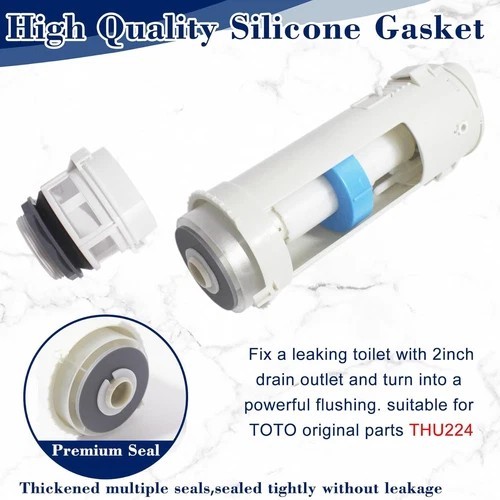 Toilet Flush Valves, THU224 2-Inch Dual Valve Replacement with White