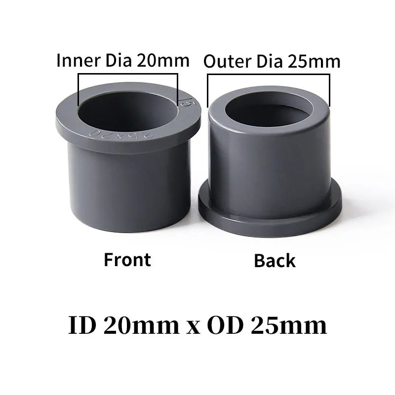 25~63Mm to 20/25/32/40Mm Grey PVC Reducing Pipe Connector Aquarium Pipe Bushing