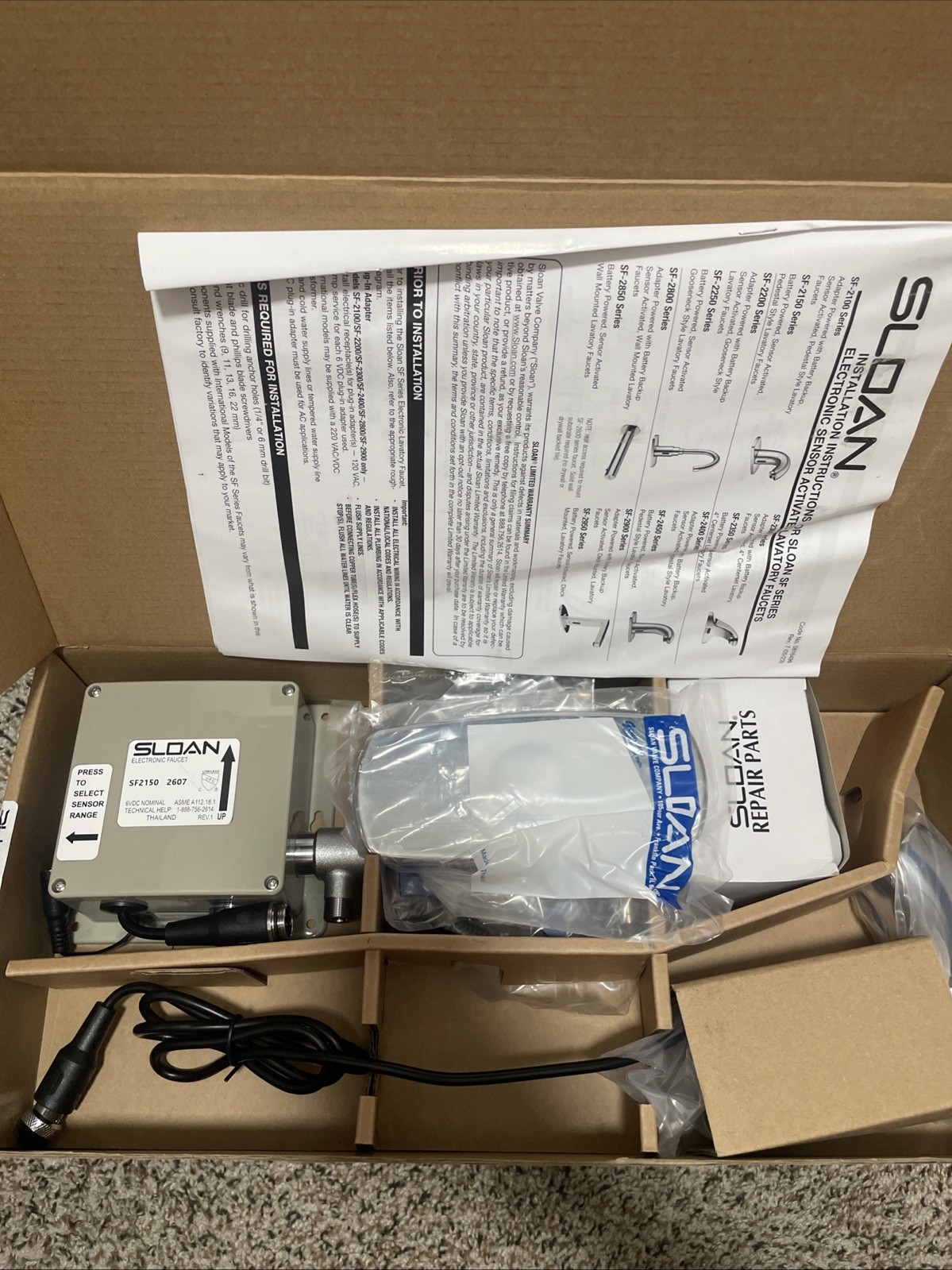 Sloan SF2100-4 Sensor Activated Electronic Faucet