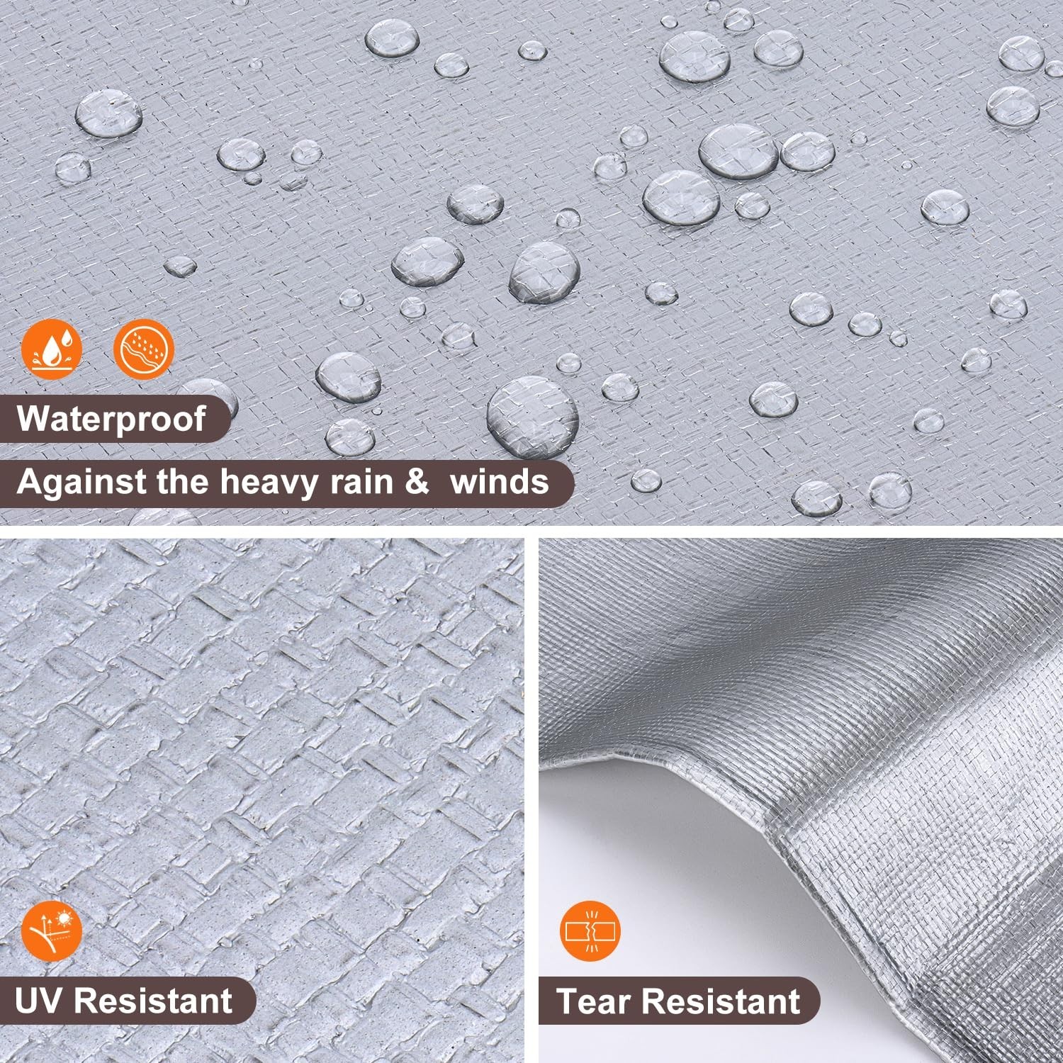 Tarp 10x10FT, 16 Mil Large Tarp, Waterproof Tarps Heavy Duty with Grommets Ev…