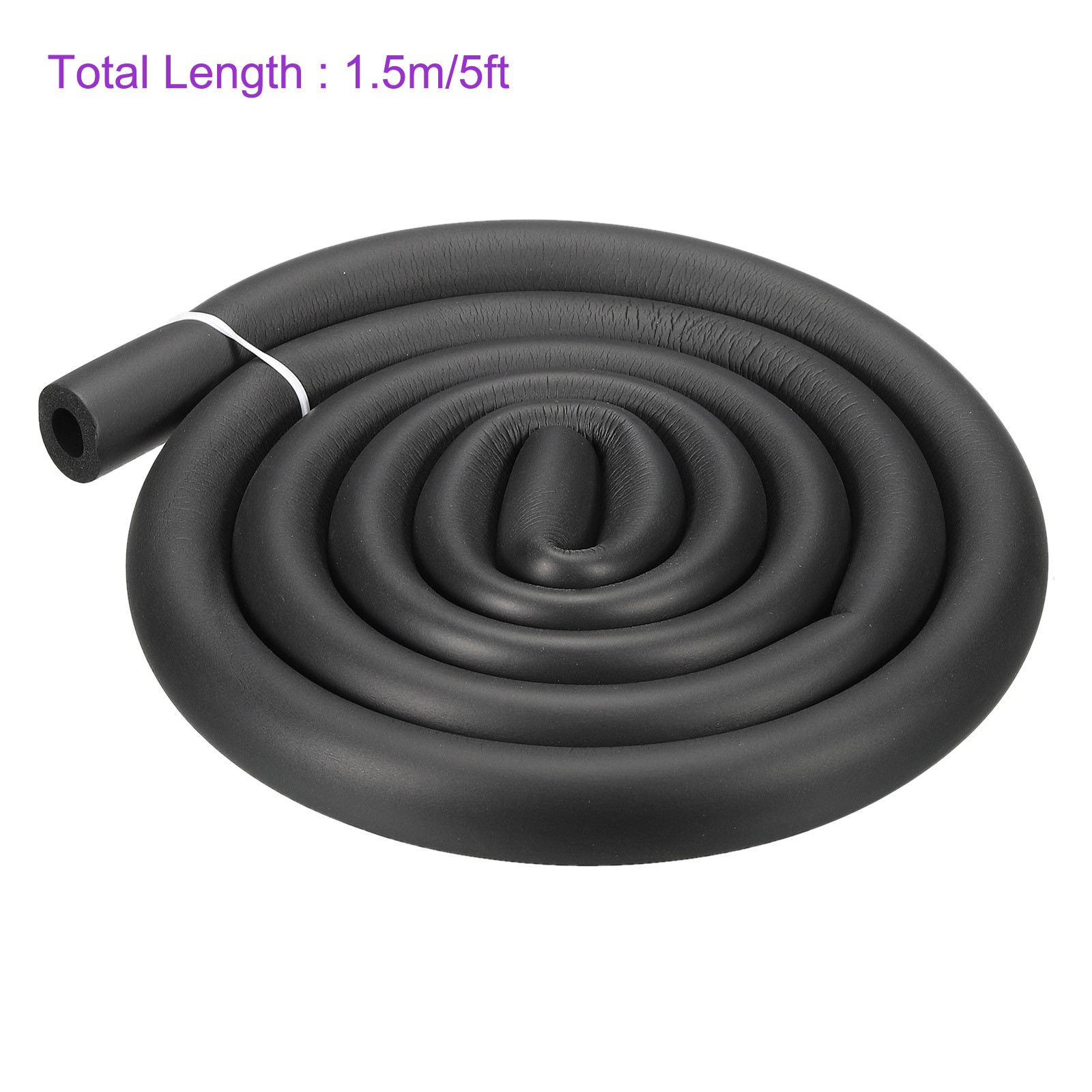 3/8″ ID x 3/16″ Thick 5ft Black Foam Grip Wrap Closed Cell Foam Tubing Non-slip