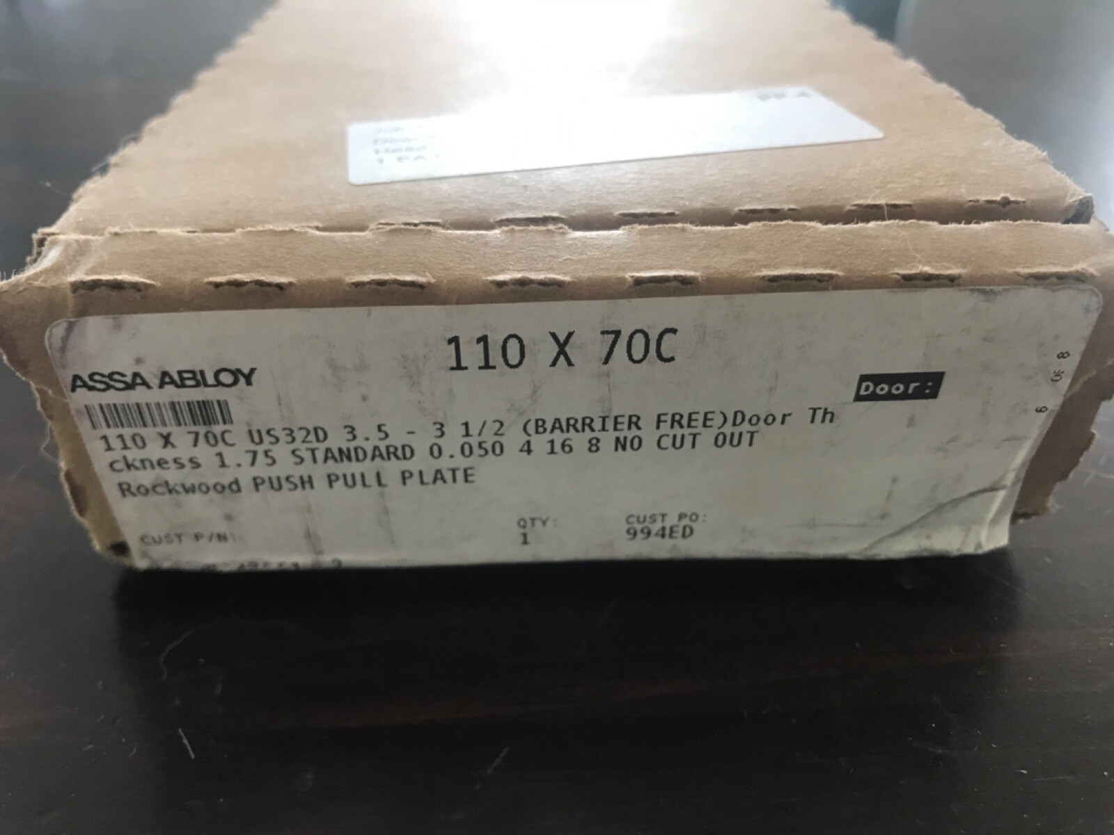 saegent assa abloy 110 x 70c rock wood push pull plate