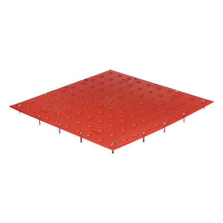 Tuftile Tt2436-Um-Brd-1 Detectable Warning Tile Polymer Brick Red, 36 In W X 24