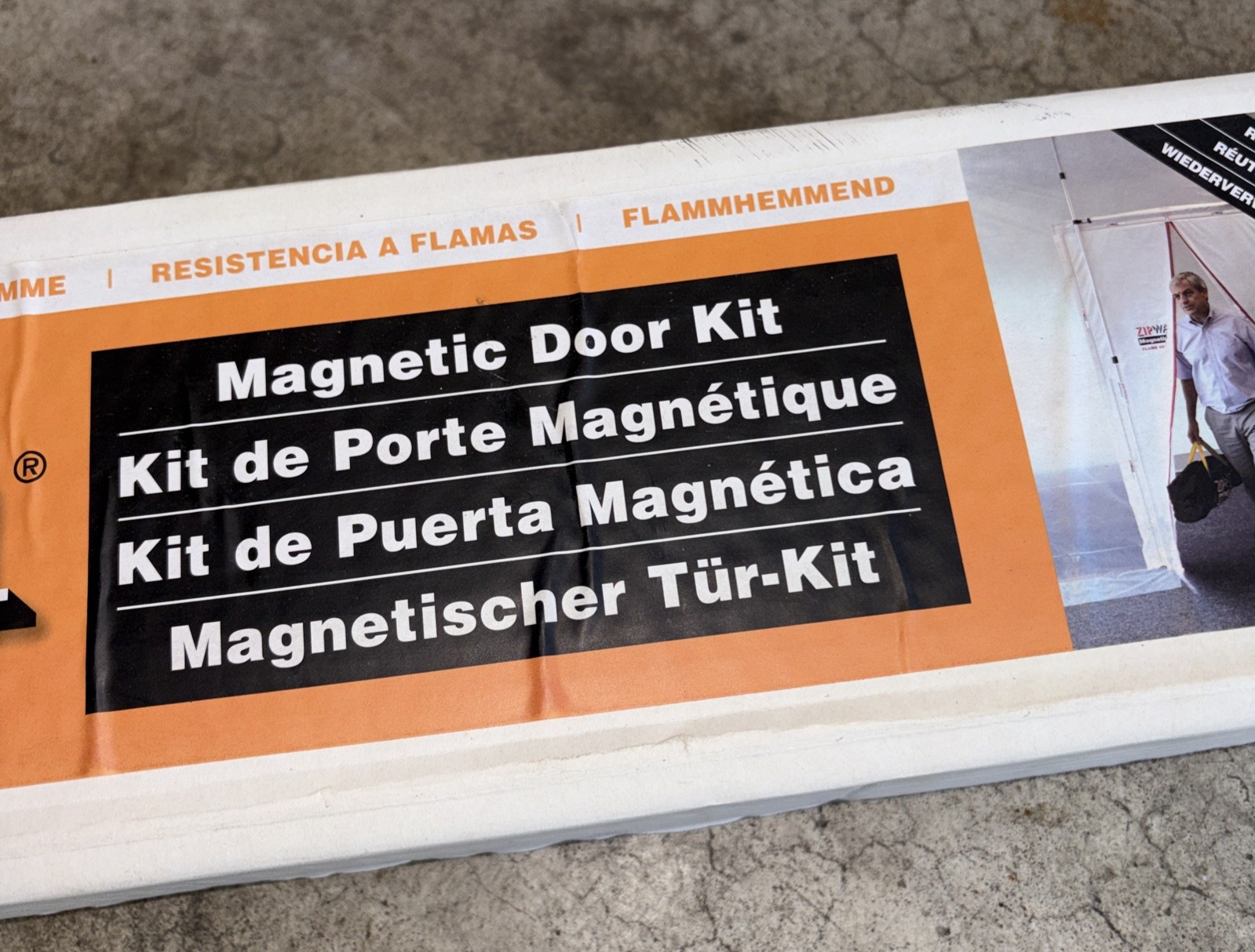 Zipwall MDK Magnetic Dust Barrier Door Kit, 7 Ft 2” Height, White, Nylon