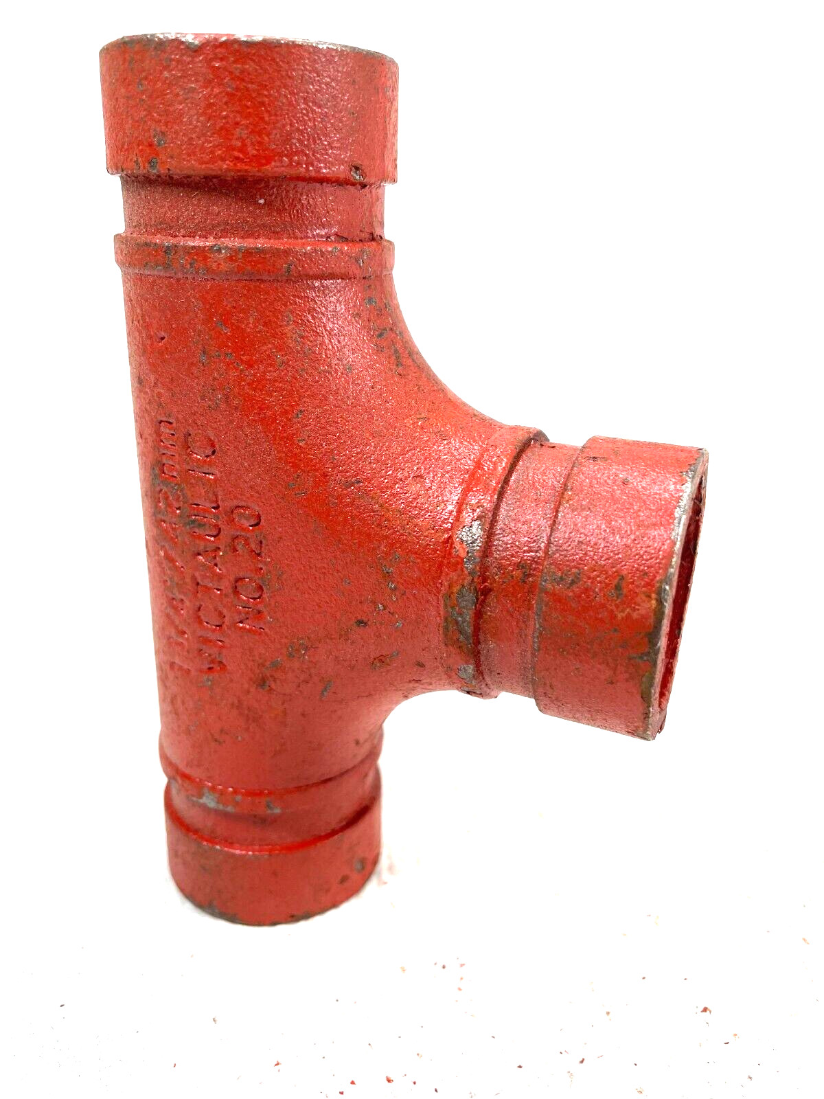 Victaulic Style 20 Straight Tee 1-1/4″ Grooved End IPS Pipe Size Fitting