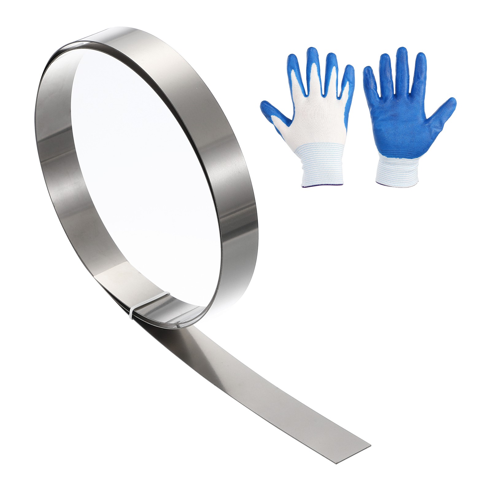 0.8in x 3.3ft Stainless Steel Flashing Roll, 0.2mm Metal Roof Panels