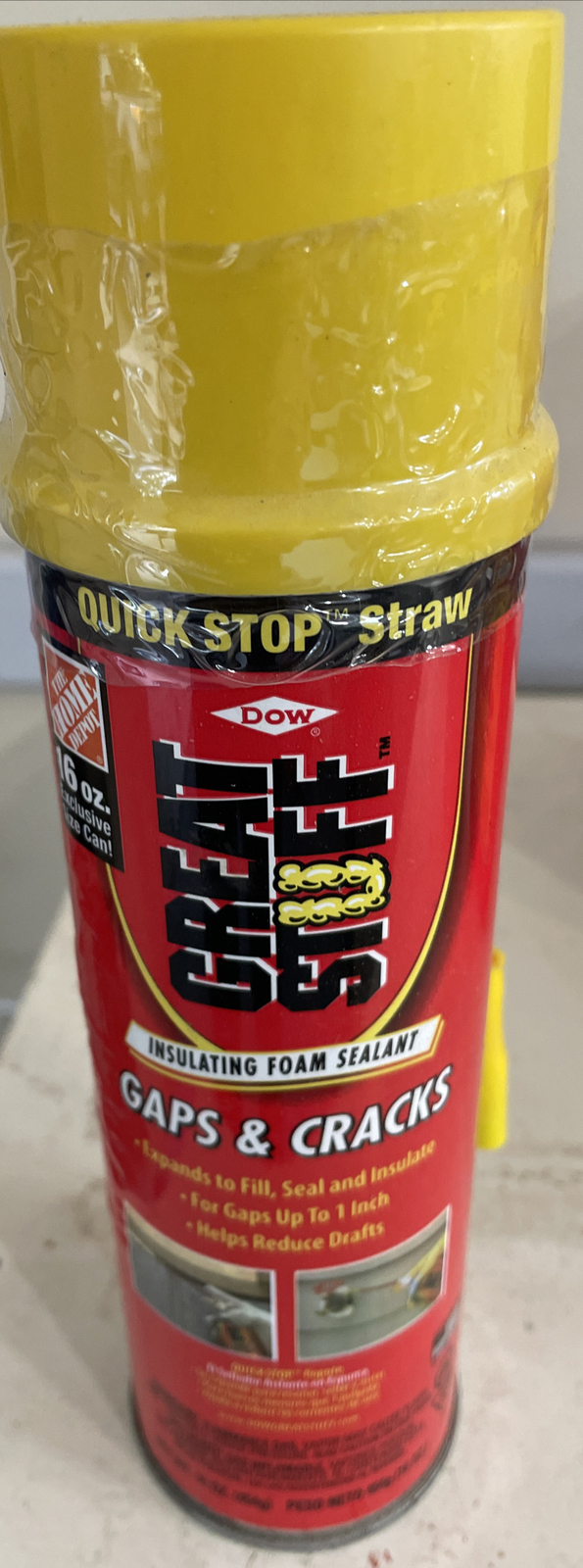 Great Stuff Gaps & Cracks Filler Foam Insulation For Up To 1″ 16 oz New Sealed
