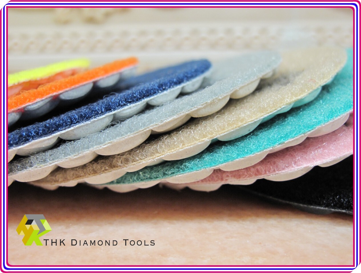 8 pieces 5″ inch THK Diamond DRY polishing pads wheel marble granite stone disc