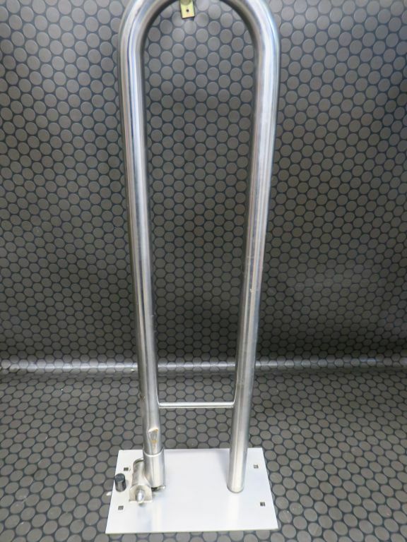 2 pieces stainless steel toilet folding handle support hinged handle stand-up aid locking post 35643