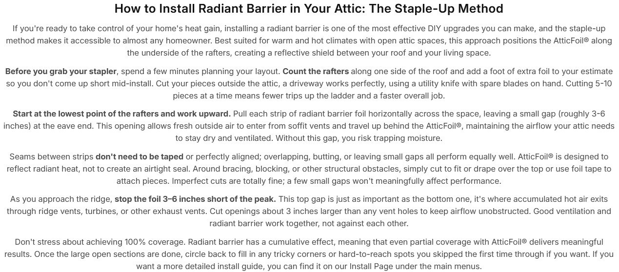 48″ Wide Perforated Original AtticFoil® Heavyweight Radiant Barrier Foil