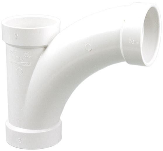 NIBCO 4812-LR, Long Radius Combination Tee-Wye 4″ – PVC DWV