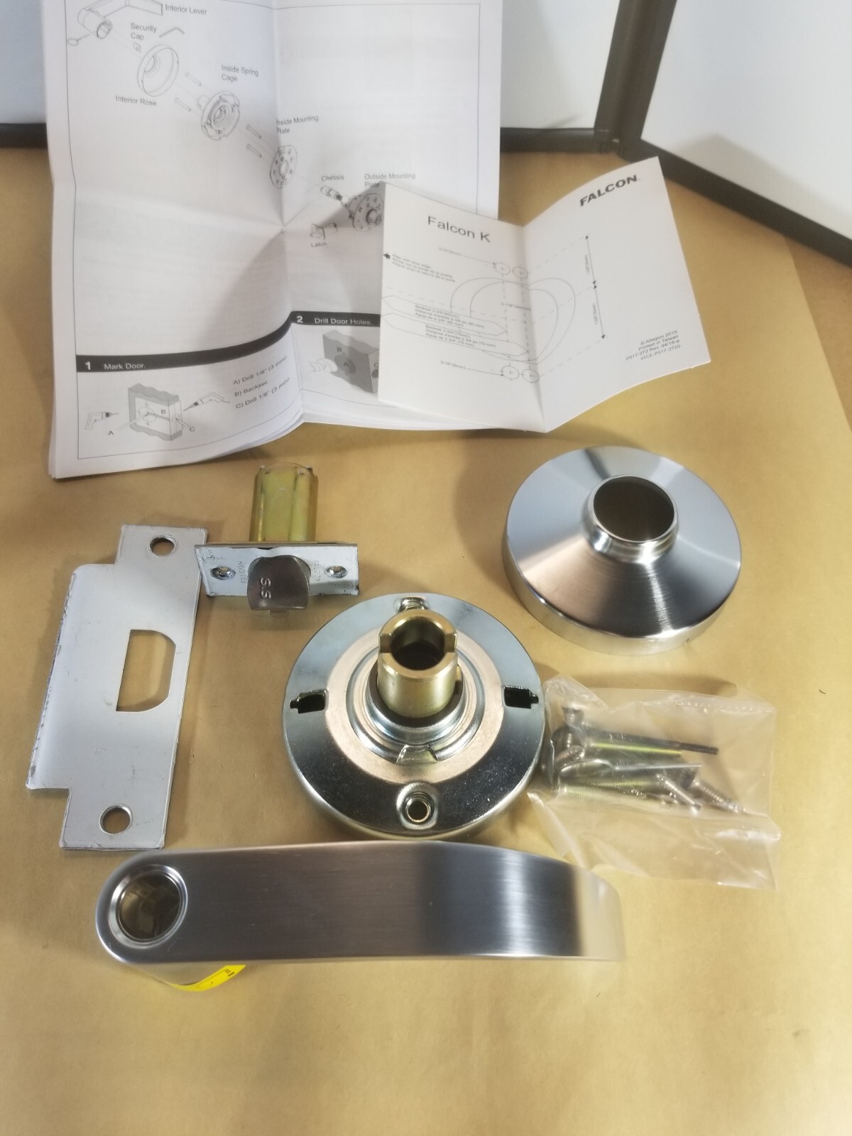 Falcon K511 LD Quantum 626 Satin Chrome Grade 1 Entry/Office Lock Without Core