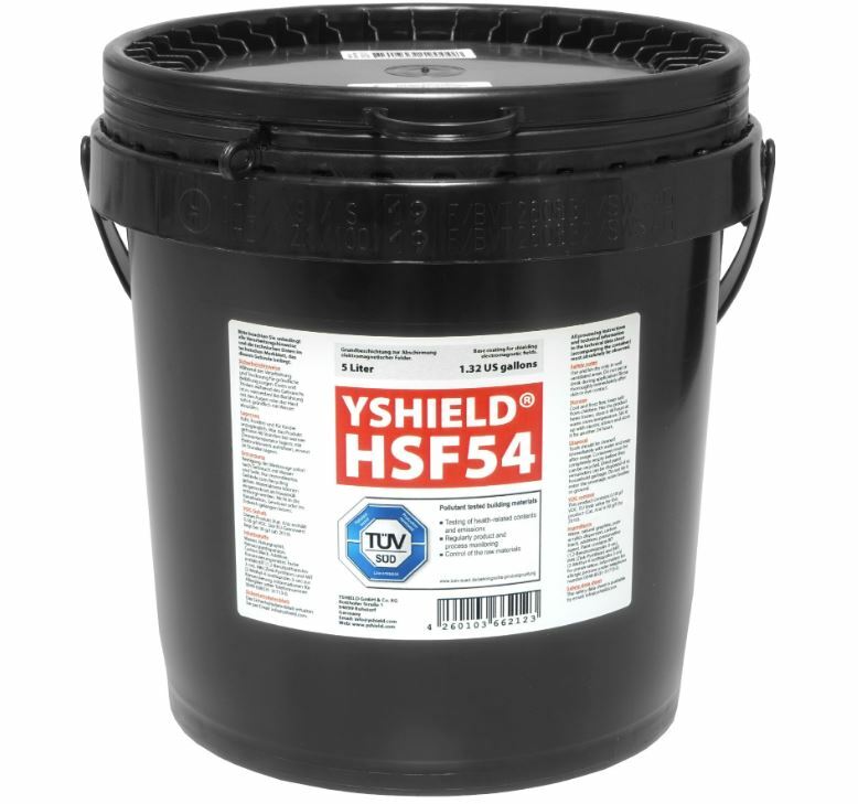 YSHIELD HSF54 – Certified EMF 5G Shielding Paint 5L (Internal/External use)