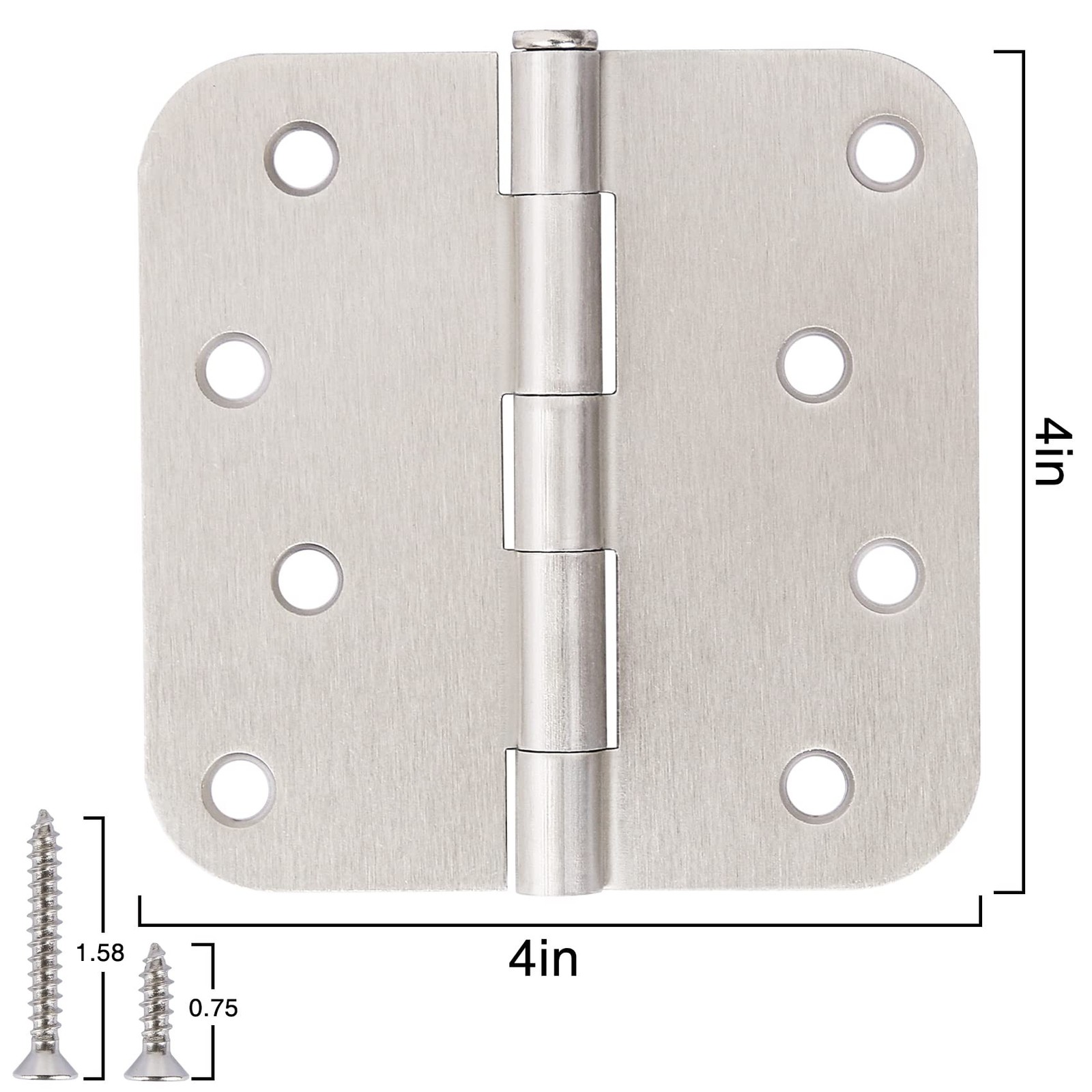 12 Pack Nickel Door Hinges Brushed Nickel 4 Inch Exterior/Interior/Front Door…