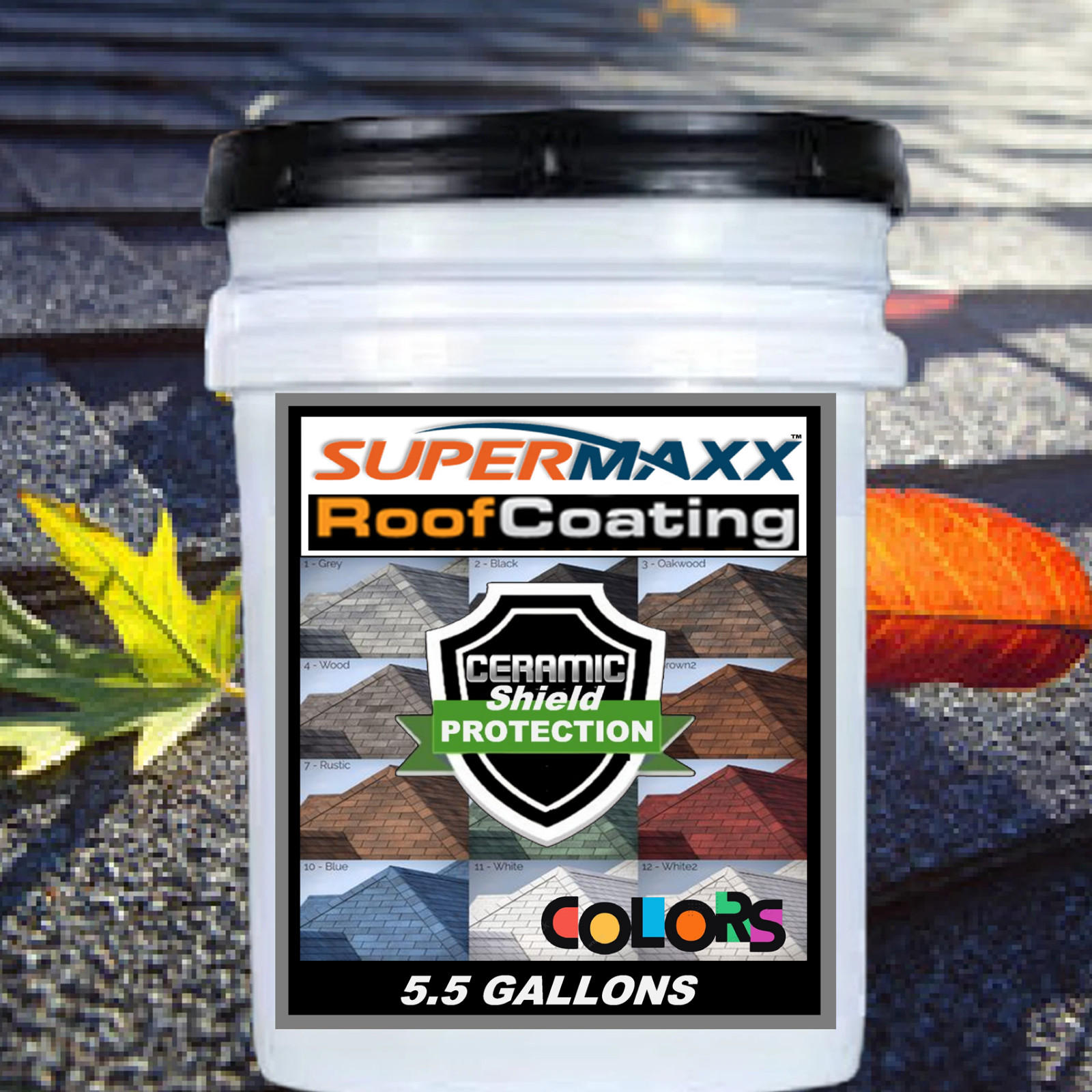 CERAMIC ROOF COATING IN COLORS FOR ASPHALT SHINGLES RENEW PROTECT – 5.5 GALLONS