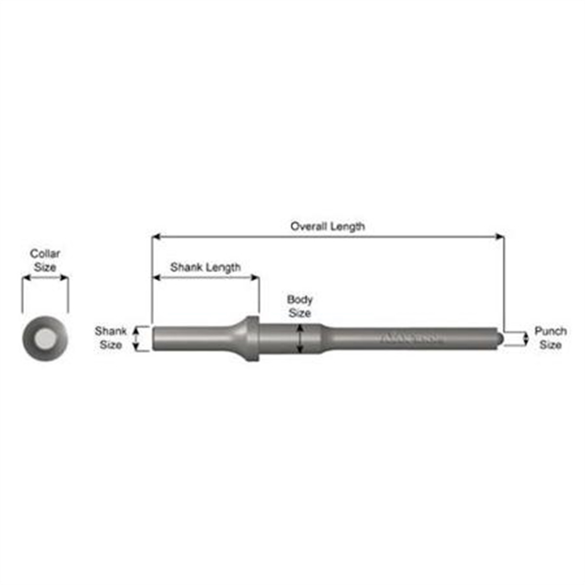 A1104Ajax Tool Works #10 Roll Pin Driver, 3/8″
