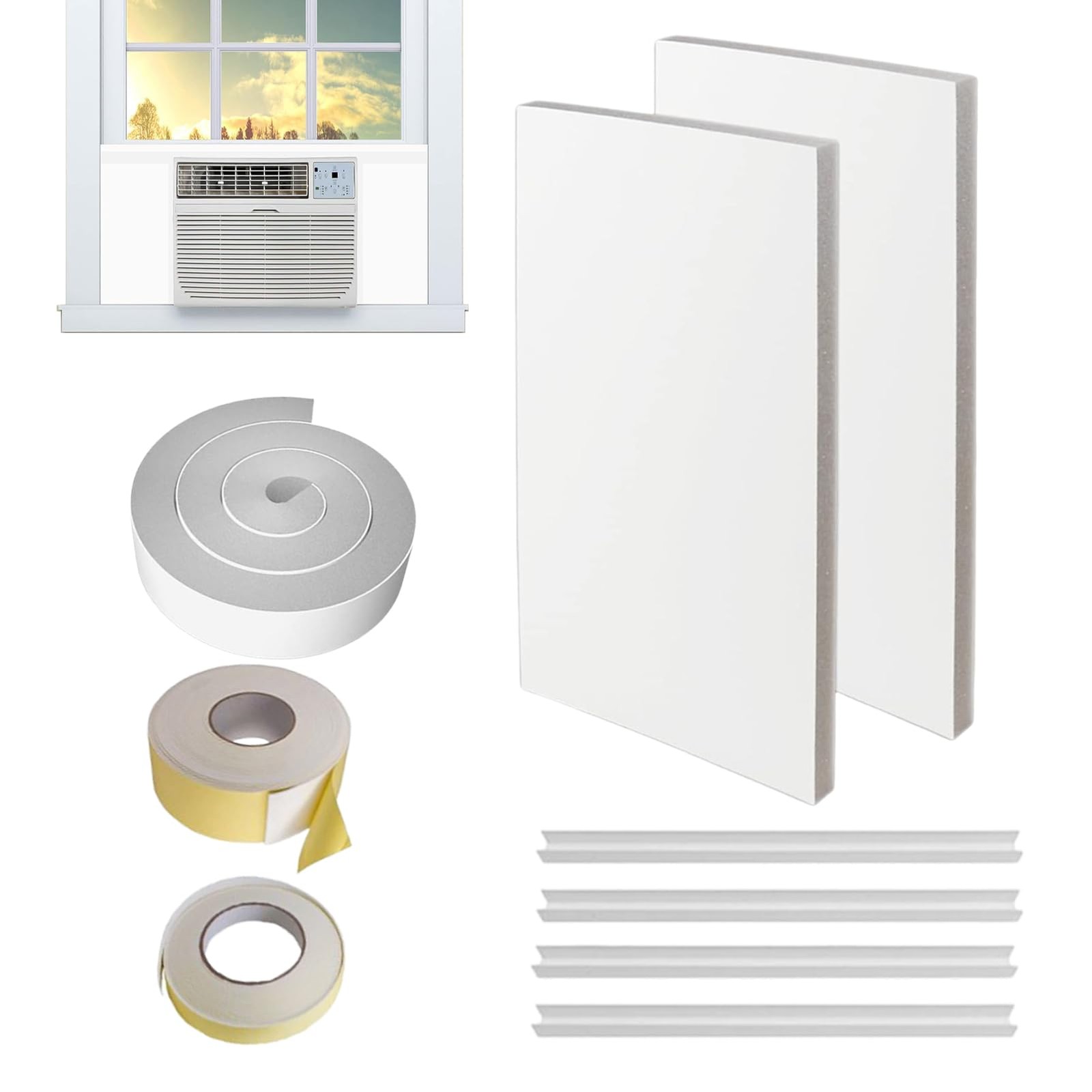 Surround Insulation Side Panels,fully enclosed 1 Count (Pack of 1), White