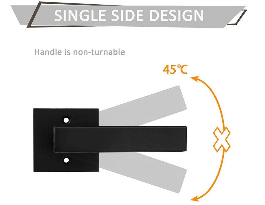 Probrico [Pack of 1]Door Lever Dummy Lever Door Handle for Closets French Doors,
