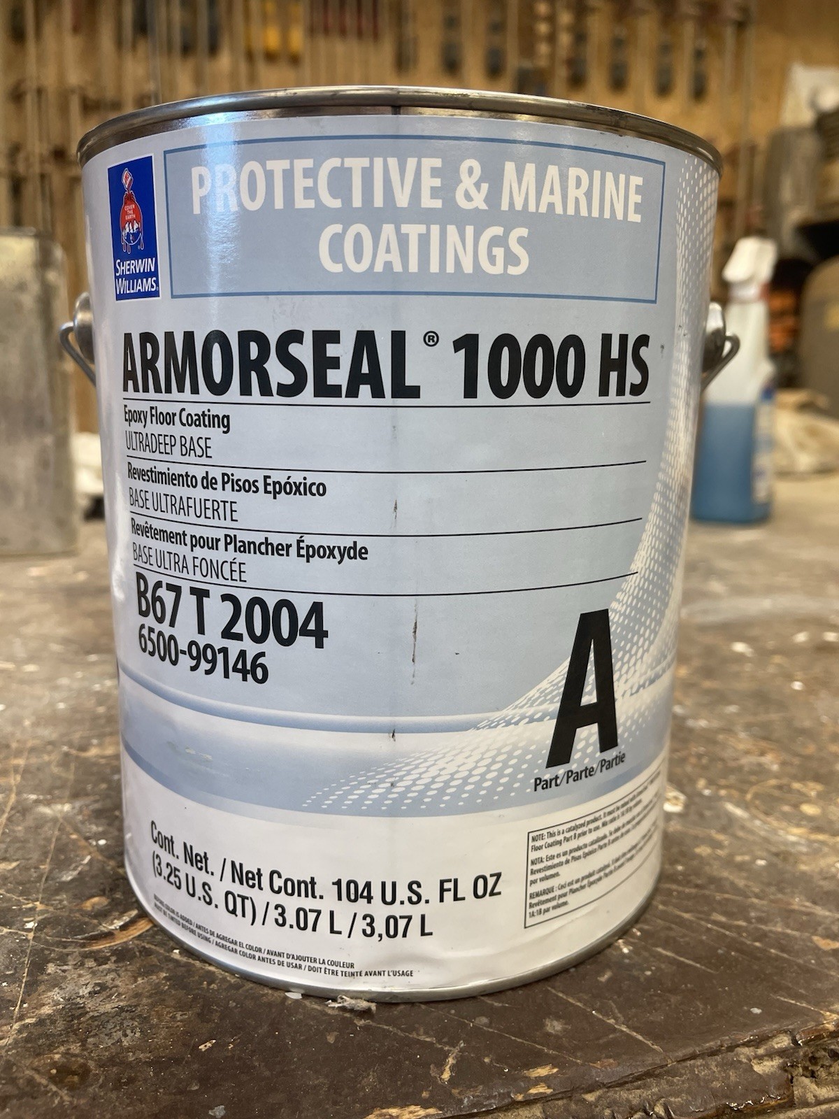 Sherwin Williams Armorseal 1000 HS Epoxy Floor Coating/Part A/3048 Yosemite Gold