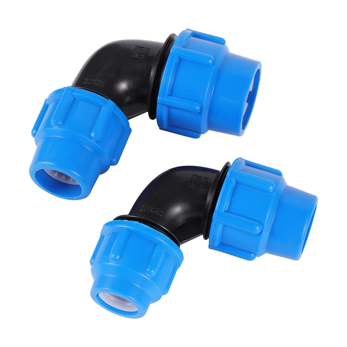 PE 90° Elbow Reducing Quick Connector 25Mm to 20Mm/32Mm to 25Mm Different-Diamet