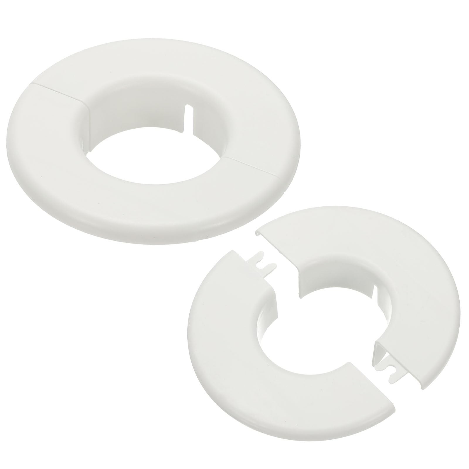 PATIKIL Wall Split Flange 1.73″ (44mm), 2 Pcs Round Detachable 46mm, White
