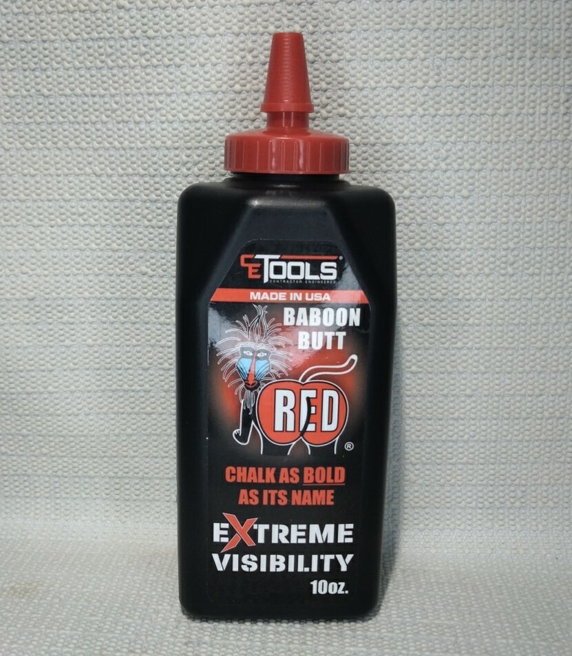 CE Tools Baboon Butt Red Extreme Visibility Marking Chalk – Red 10 oz