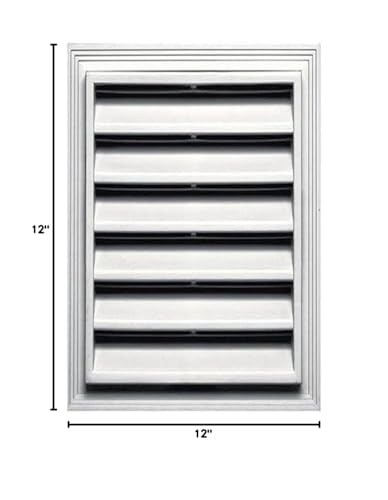 Builders Edge 12×12 Square Vent White 12 Inch Ceiling Wall Vent 001