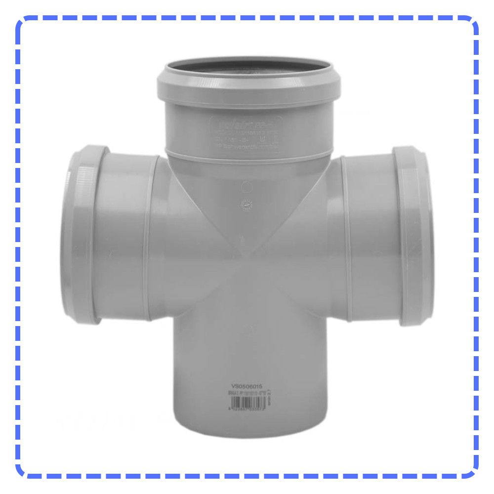 SALE 4″ 110mm Soil Pipe Crosspiece 90° 65° 45° Adapter Push-Fit Drainage Fitting