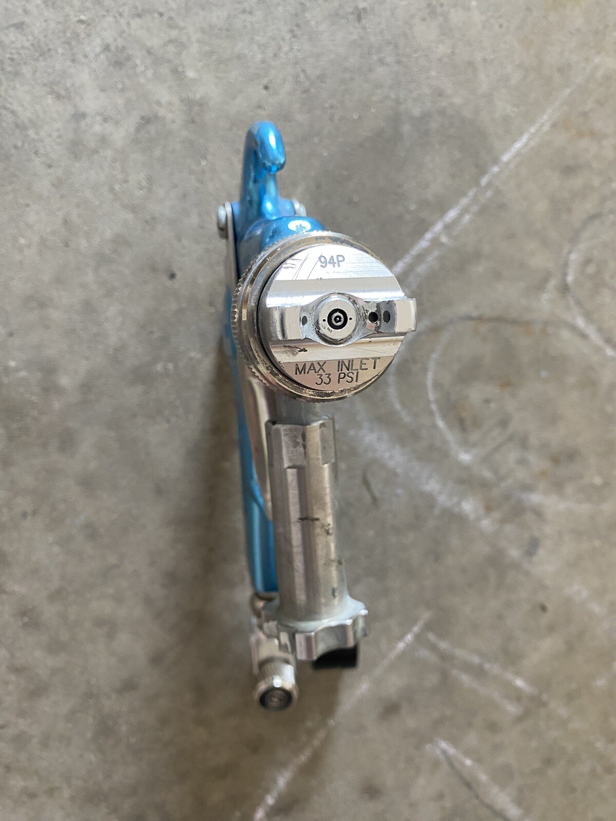 BINKS MACH 1 94P BBR HVLP PAINT SPRAY GUN TEAL COLOR & REGULATOR MAX INLET 33PSI