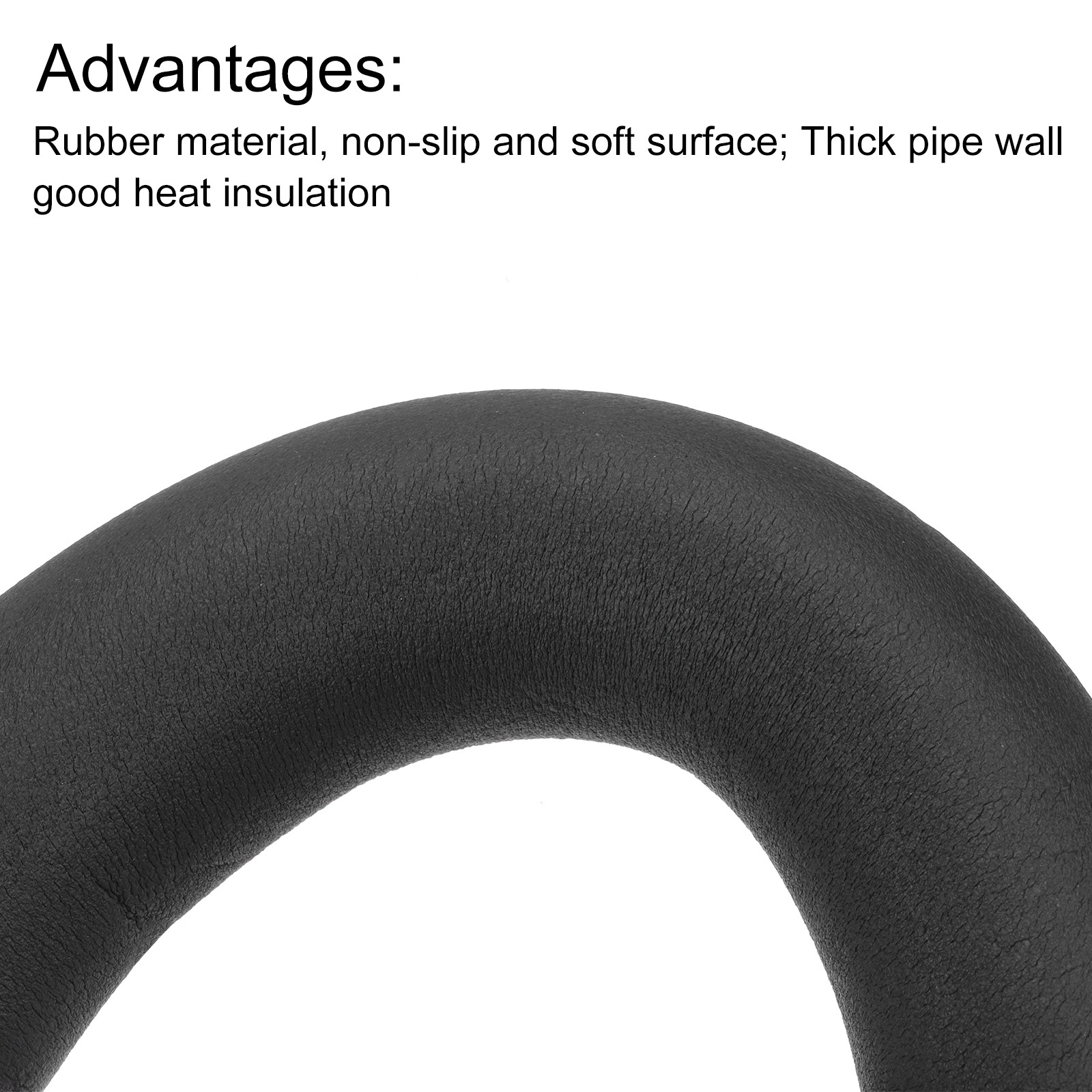 Pipe Insulation Tube Foam Grip Tubing 43mm ID 73mm OD 10″ Black