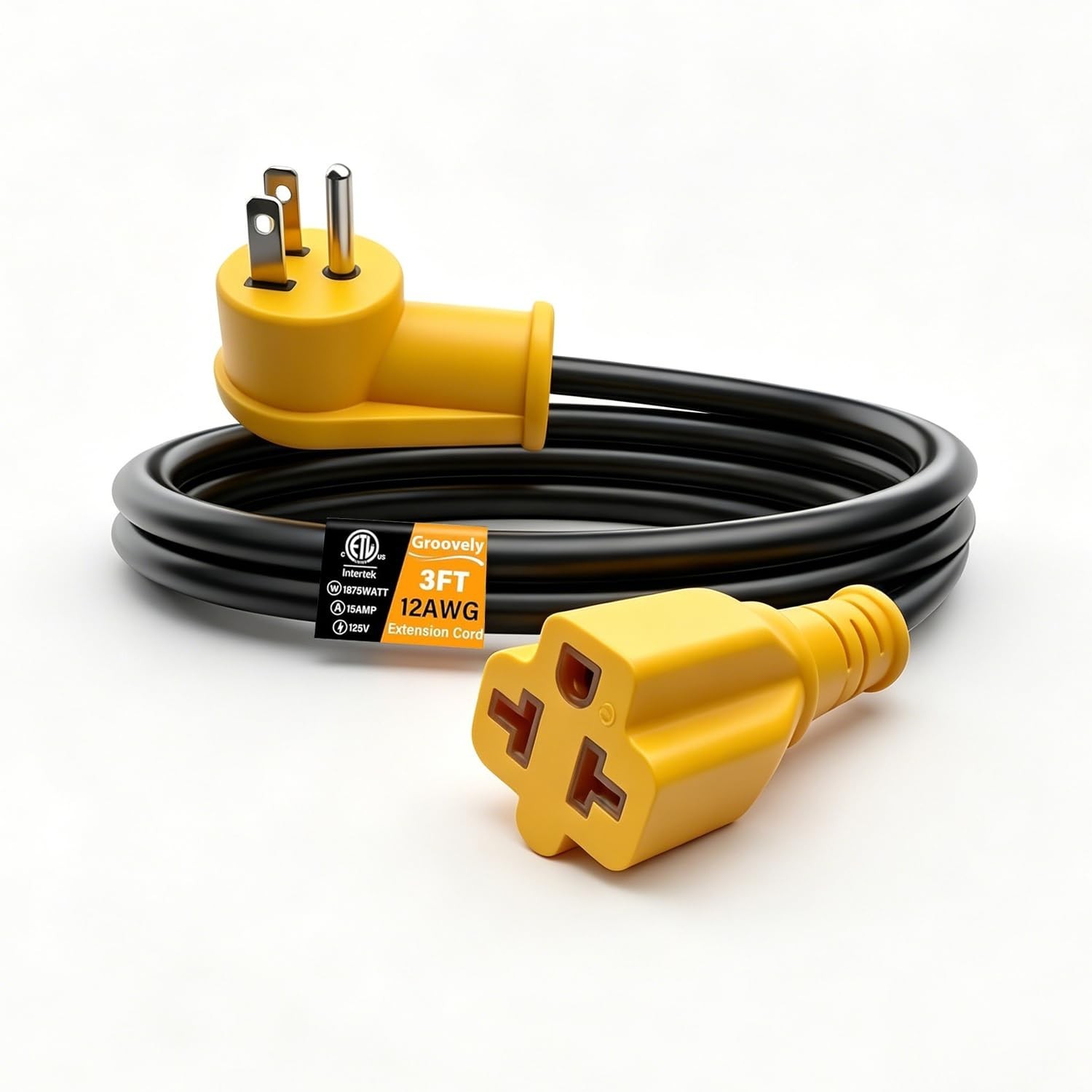Groovely 3Ft 12AWG 15 Amp Household AC Plug to 20 Amp T Blade Adapter Cable |…