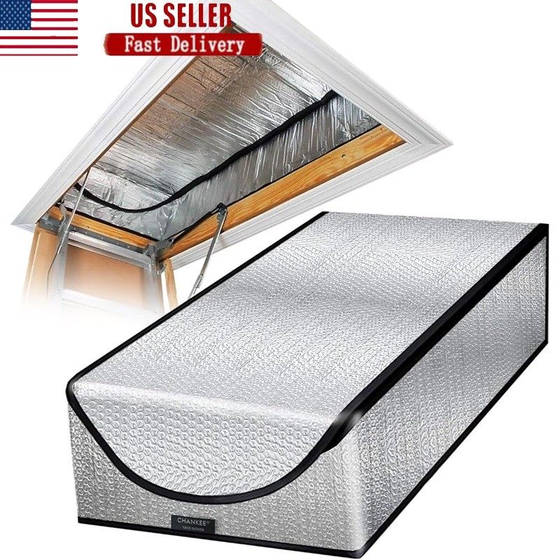 Attic Door Insulation Cover Double Zipper Waterproof Energy Saving All-Year Tent