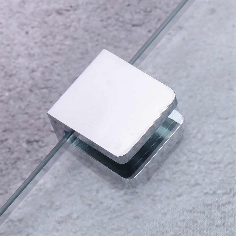 4Pcs Glass Clamps Chrome Solid Brass 24x22x18.5mm F Indoor Outdoor Glass Shelves