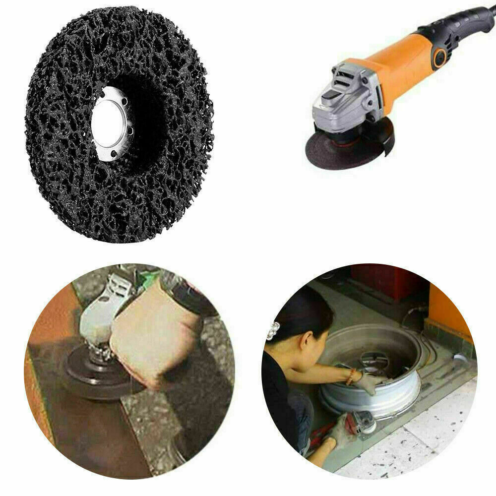 10PCS 4-1/2″ x7/8 Black Poly Strip Clean Disc Paint Stripping Rust Removal Wheel