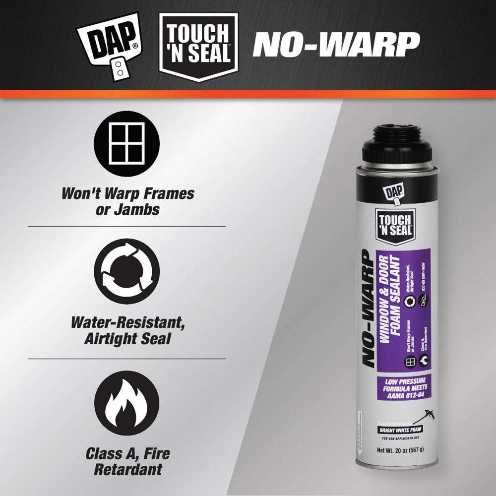 TOUCH ‘N SEAL 7565029712 Gun Foam,White,20 oz 499H99