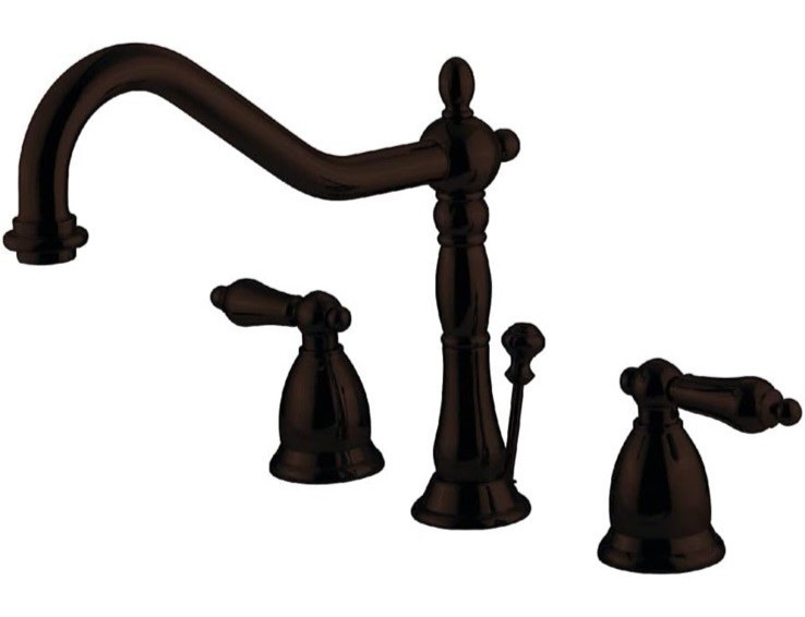 Kingston Brass KS1995AL Heritage Widespread 8 x 6.5 x 2.13, Oil Rubbed Bronze