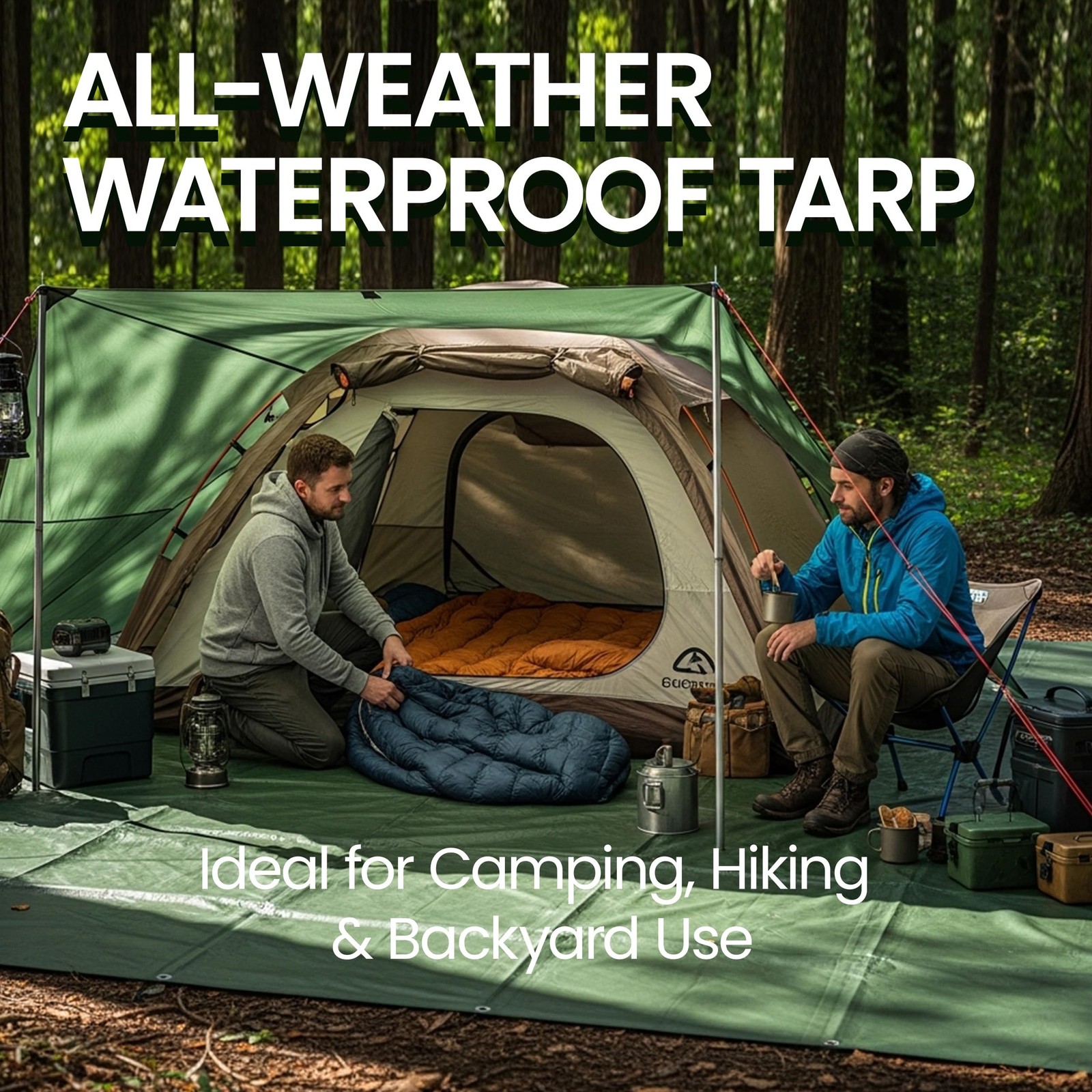 Heavy Duty Tarp Waterproof Outdoor Tarps Multi-Purpose Tear and Rip Proof UV …