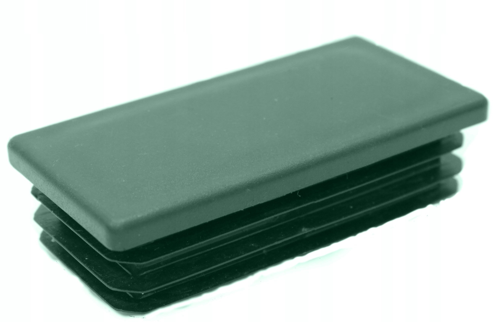 10x Louver Plugs Rectangle Tube 20x40mm Rectangle Green End Caps Plastic