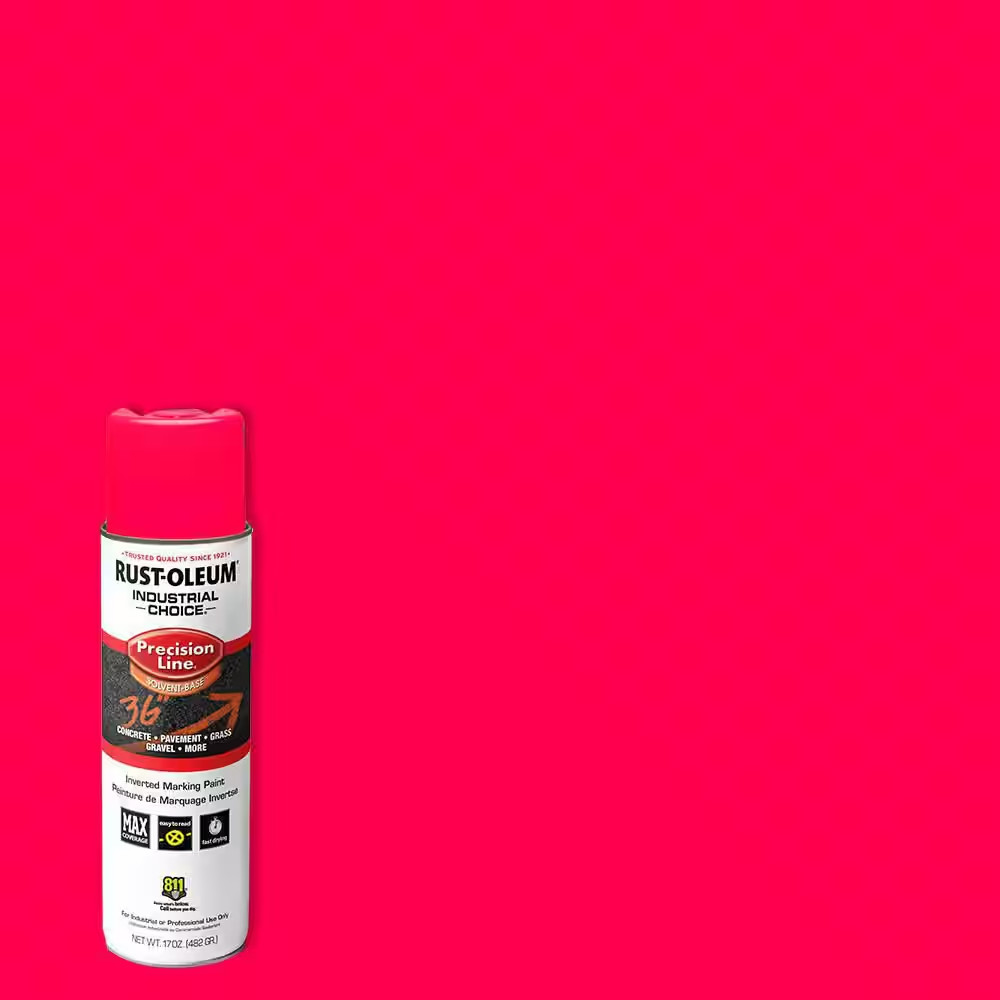 17 Oz. M1600 Fluorescent Pink Inverted Marking Spray Paint (Case of 12)
