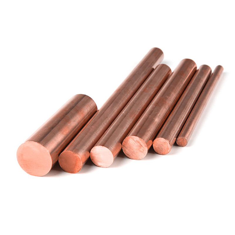 Copper Round Solid Rod Bar Ø 3/4/5/6/7/8/9/10/12/14/15/16/18/20-40mm Diameter